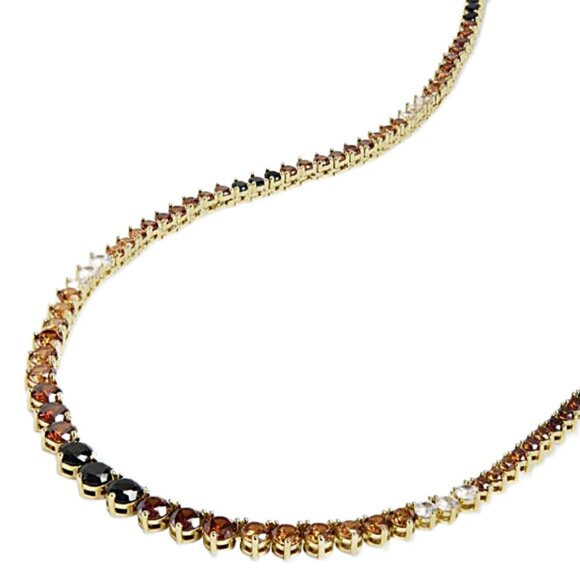 Melinda Maria Jewelry - Melinda Maria Ombré Chocolate Gold Tennis Necklace Limited Edition 16" FIRM
